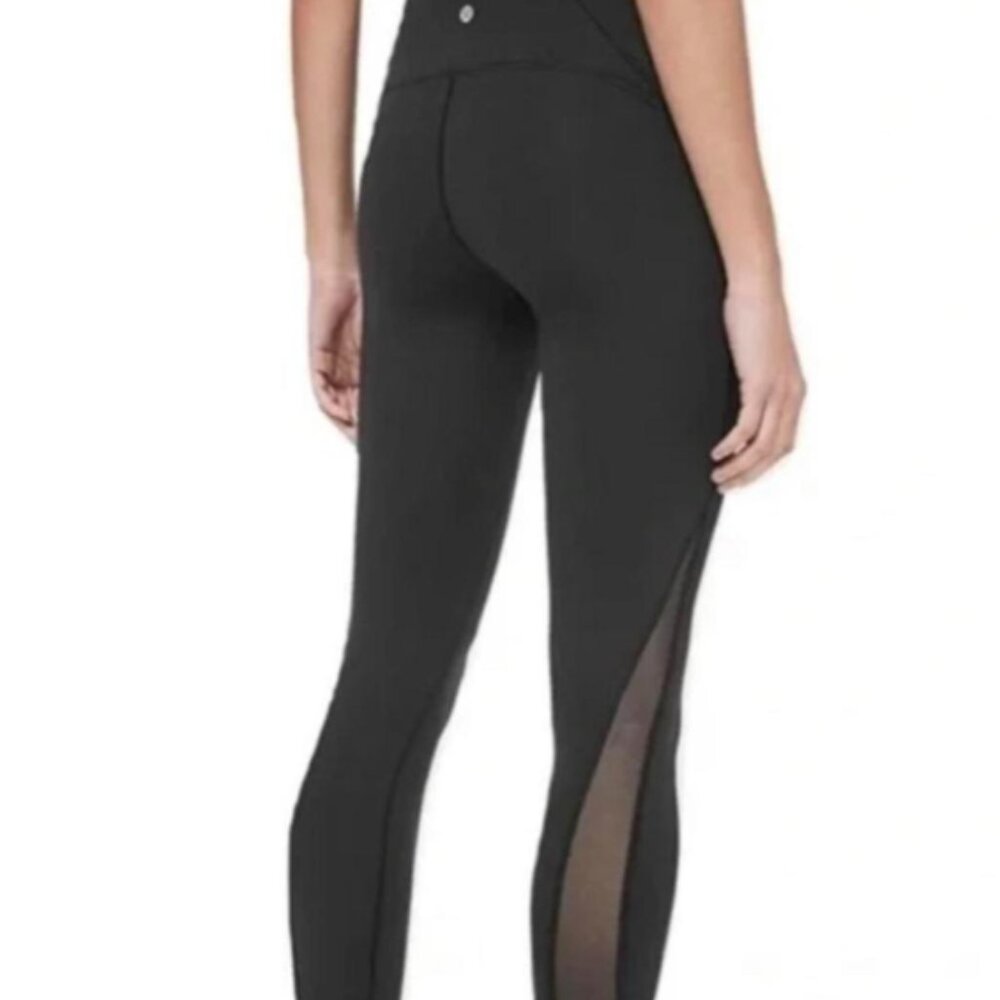 lululemon mesh legging - black - size 4